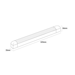 Reglette per tubo LED T8 con diffusore - 60 cm