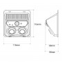 Dimensioni dell'applique con pannello solare