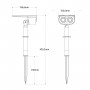 Pack x 2 - Faretto solare LED da esterno con picchetto - 1W (2x0,5W) - IP65