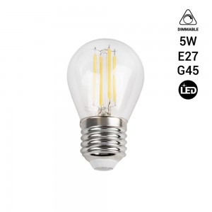 Lampadina a filamento LED dimmerabile E27 5W G45