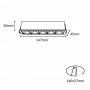 Downlight LED lineare da incasso 10W - Chip OSRAM - UGR18