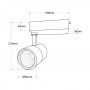 Faretto LED a binario monofase speciale per macellerie - Driver integrato Philips CertaDrive - LED COB - 40W