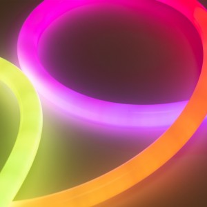 Neon LED flex RGB intelligente IC - 360º - Ø22mm - 4 metri - 12V DC - 28W/m - IP65