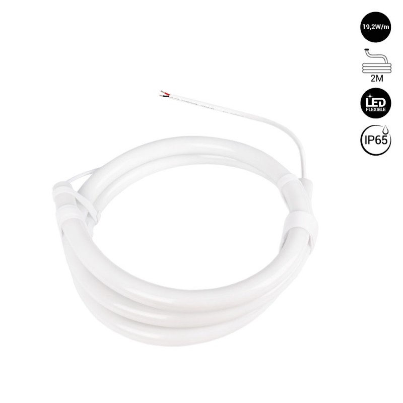 Neon LED flex 360° circolare - Ø22mm - 2 metri - 24V DC - 240Ch/m - 19,2W/m - IP65