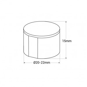 Tappo in silicone per neon LED 360º - Ø20-22mm - N20D - NSD22