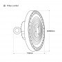 Campana LED industriale - Driver PHILIPS - 150W - 160lm/W - Chip PHILIPS - Dimmerabile 1-10V - IP65