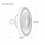 Campana LED industriale - Driver LIFUD - 200W - 160lm/W - Chip PHILIPS - Dimmerabile 1-10V - IP65