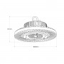 Campana LED industriale 100W - 135lm/W - dimmerabile 1-10V - IP65 - 4000K