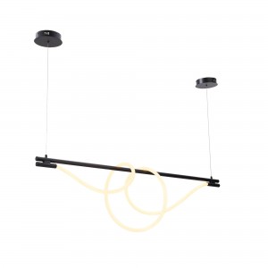 Lampada a sospensione moderna neon ondulante "Corda" - 360º - 45W - 3000K