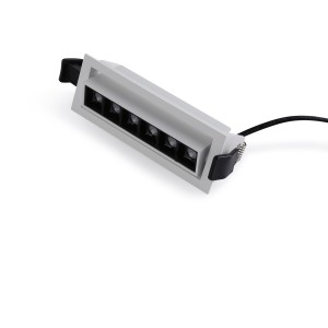 Faretto lineare LED da incasso 10W - Orientabile - UGR18 - CRI90 - Chip OSRAM - 2800K