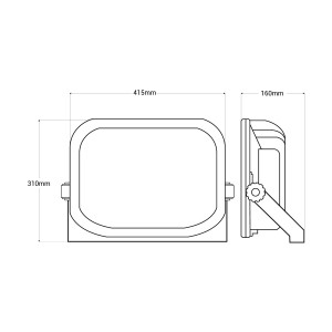 Faretto LED asimmetrico per esterni 150W - 19200lm - IP65