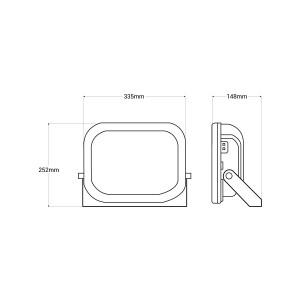 Faretto LED asimmetrico per esterni 50W - 6800lm - IP65