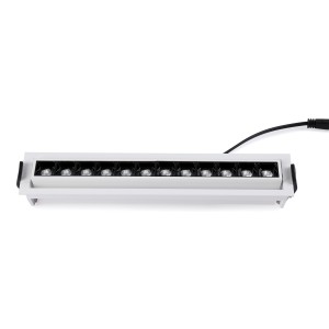 Faretto lineare LED da incasso 20W - Orientabile - UGR18 - CRI90 - Chip OSRAM - 2800K