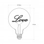 Lampadina LED a filamento "LOVE" E27 G125 - 4W - 2200K