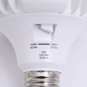 Lampadina LED E27 ad alta potenza - 30W - CCT - Fumagalli - ø100mm