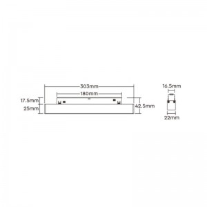 Apparecchio lineare opalino a binario magnetico CCT - 12W - Mi Light