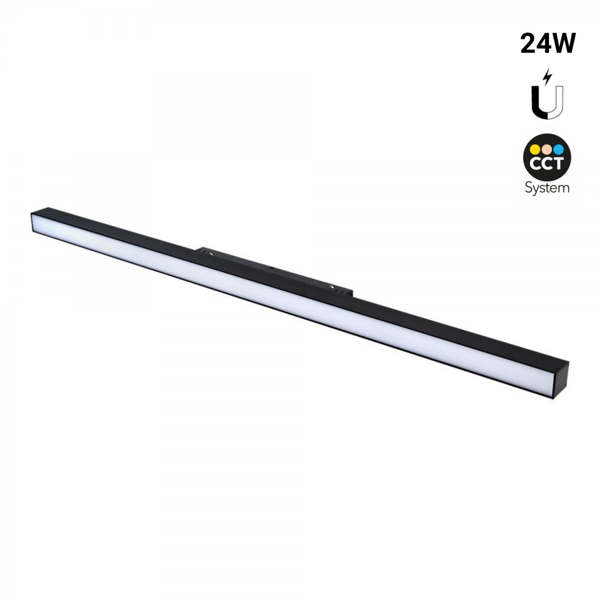 Apparecchio lineare opalino a binario magnetico CCT - 24W - Mi Light