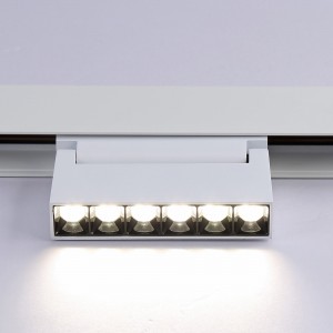 Faretto lineare LED orientabile a binario magnetico 48V - 6W - UGR16 - Bianco