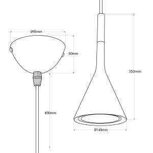 Lampada a sospensione moderna "Calyx" - E27