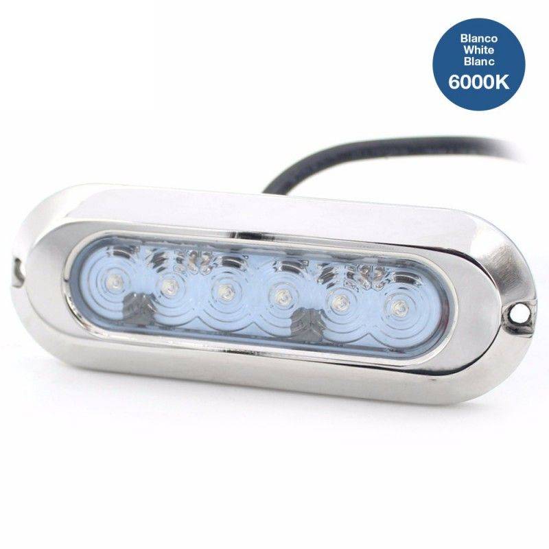 SLIM 30W 9-32V in acciaio inox 316L IP68 lampada LED sommergibile da superficie