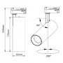 Foco LED de Carril monofásica 15W CCTSystem IP20