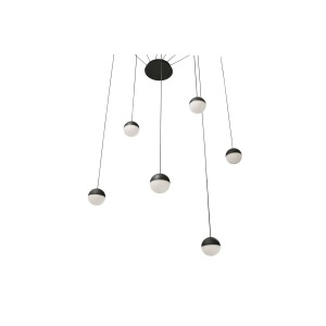 Candeeiro suspenso LED com design "ÓRBITA" 6x8W (36W)