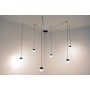 Candeeiro suspenso LED com design "ÓRBITA" 6x8W (36W)