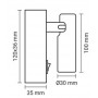 Candeeiro de parede para leitura LED orientável 2W IP20