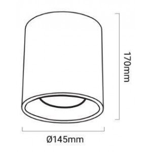 Candeeiro de teto "SARA" Driver PHILLIPS 40W IP20