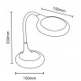 Candeeiro de mesa com lupa LED 8W CCT dimável