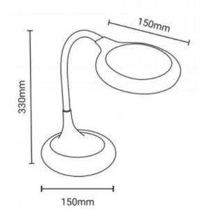 Candeeiro de mesa com lupa LED 8W CCT dimável