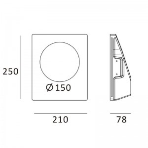 Aplique encastrável de gesso GU10 "MELON" IP65