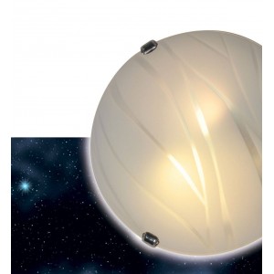 Aplique de parede de cristal VETRO "Luna Piena" 2xE27