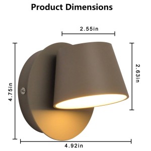 Aplique de parede LED "KOP" orientável 6W