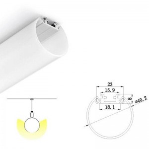 Perfil para fita led de suspensão ou superfície 23X8mm (2m)