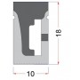 Perfil de silicone flexível 10x18mm para fita de LED em néon (5m)