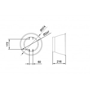 Acessório Reflector 90º para Campânula LED Industrial BY020Z AC Philips