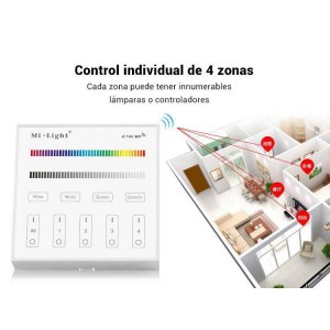 Controle remoto de 4 zonas RGB e RGBW | Mi Light