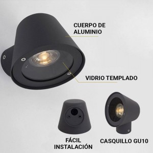 Aplique de parede "ALBA" GU10 7W incluída IP44