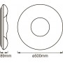 Plafón LED CCT SMART WIFI ORBIS CROMO 30W 500mm