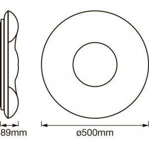 Plafón LED CCT SMART WIFI ORBIS CROMO 30W 500mm