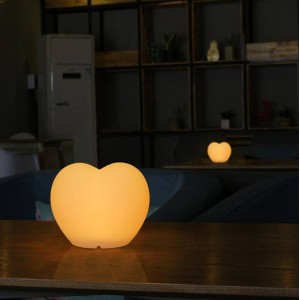 Candeeiro coração iluminado RGBW LED 1W 20cm IP65