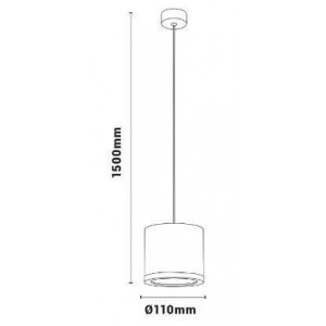 Candeeiro Suspenso CCT "GOLK" COB 15W IP54