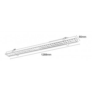 Luminária LED Linear encastrável CCT 40W UGR19 Chip Osram