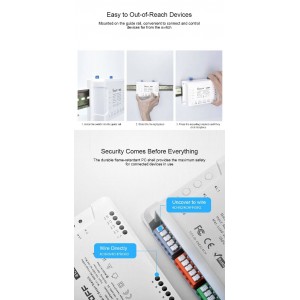 SONOFF 4CH Interruptor WiFi de 4 canais 10A para Smart Home