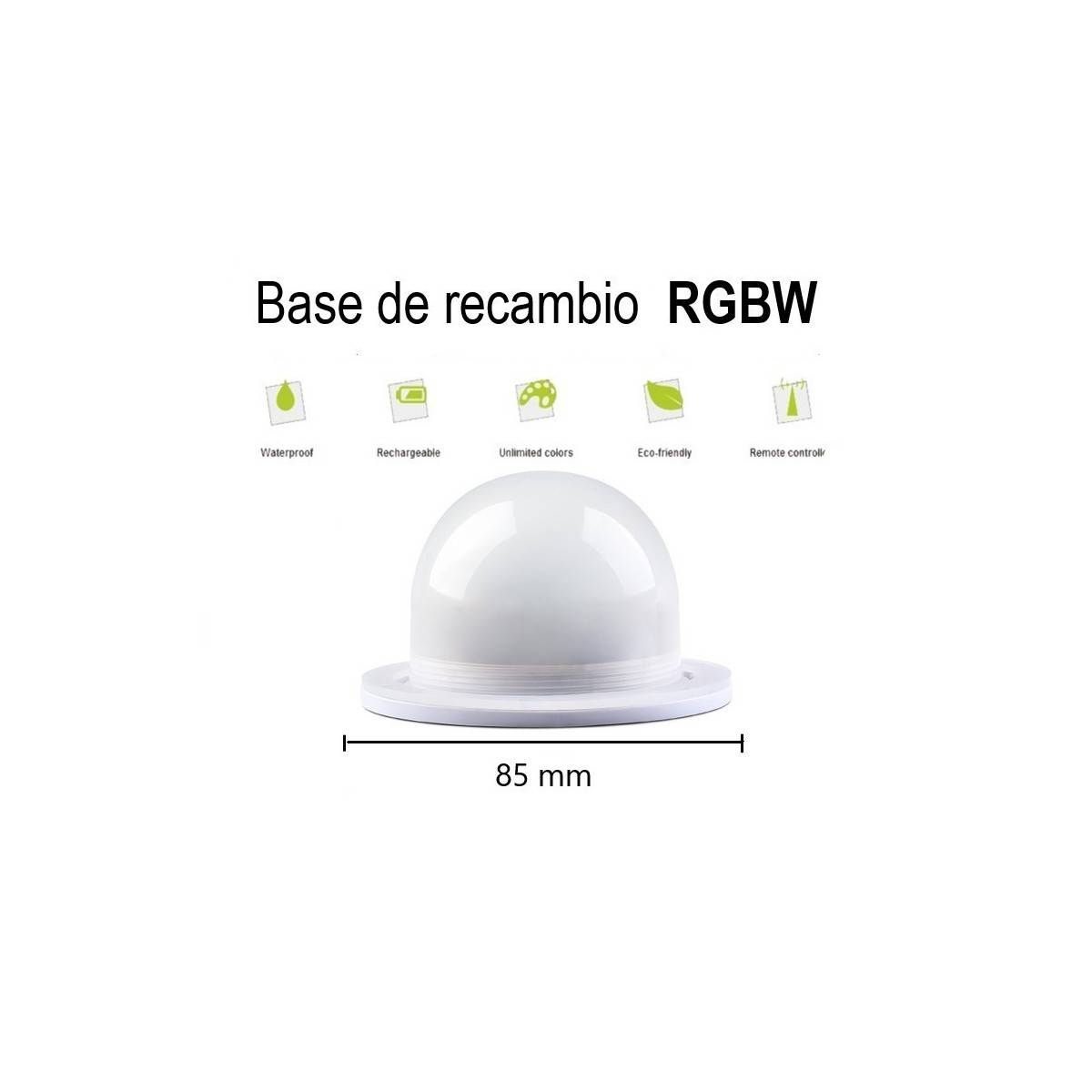 Kit de reposição para bola luminosa recarregável 3W RGBW