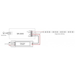 Interruptor com sensor de proximidade IR 12-36V 1Ch 3A