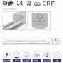 Luminária linear LED CCT 60W 150cm com seletor de temperatura de cor