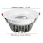 Foco LED de embutir LED 30W especiais para peixarias, corte Ø210mm