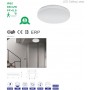 Plafón LED downlight de superfície com sensor 24W IP65